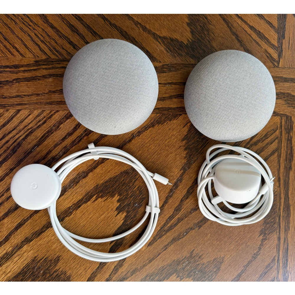 Google Home Nest Mini 1st Gen Speaker Model H0A Power Adapter in White 2 pack